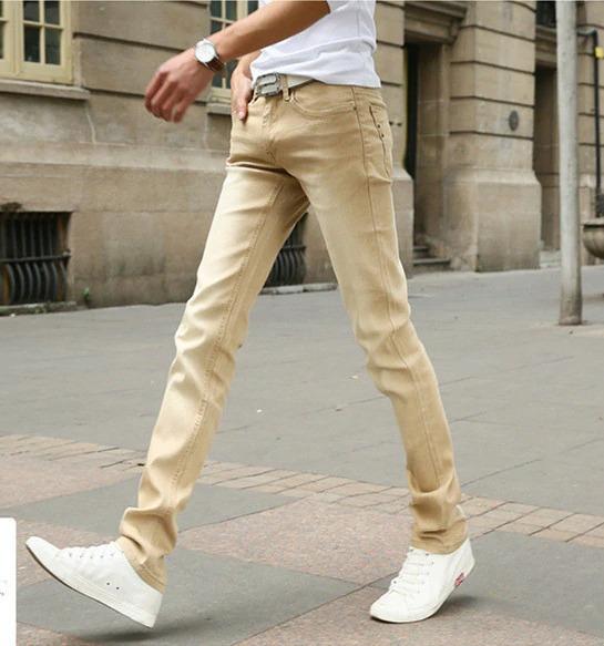 Men's Khaki Skinny Jeans
