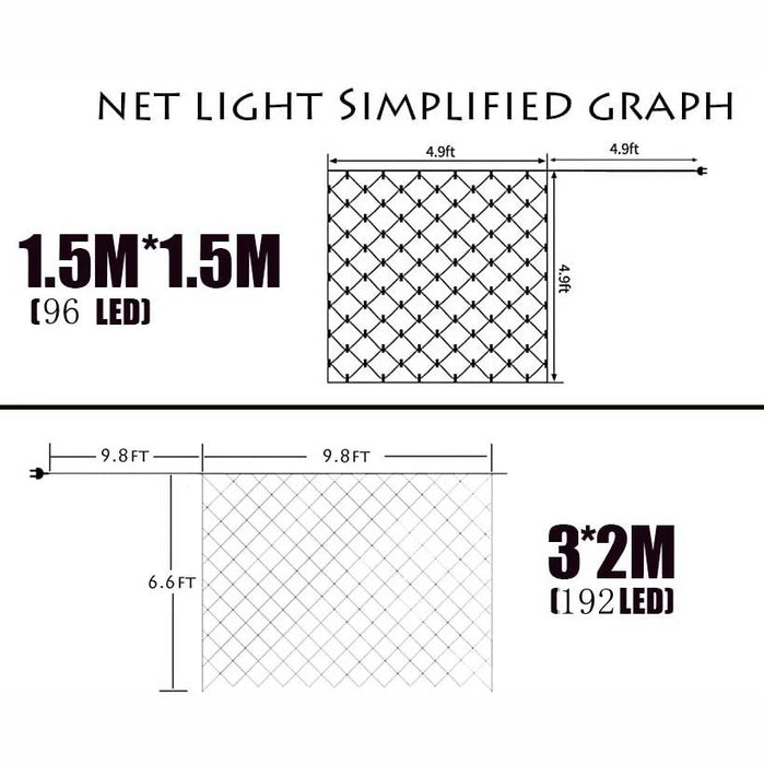 Net Mesh Waterproof String Lights