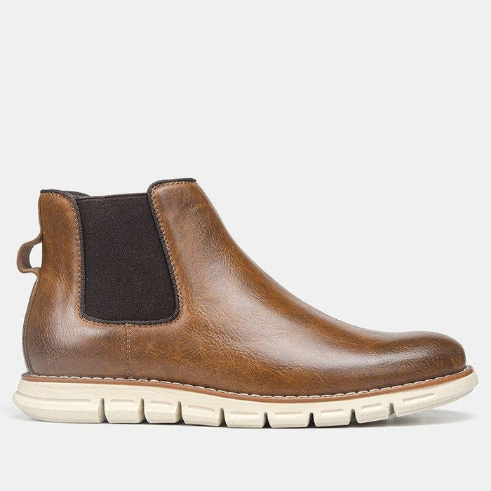 Men's Cognac Leather Tall Chelsea Boot