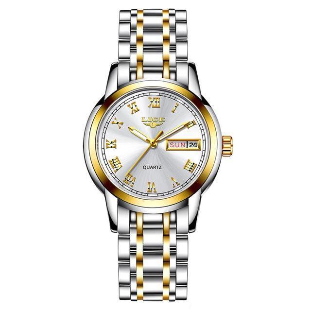 Caroline Watch - Gold White