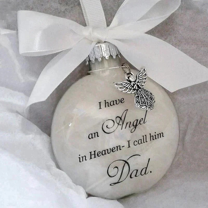 Christmas Ornaments Feather Ball - Angel In Heaven Memorial Ornament