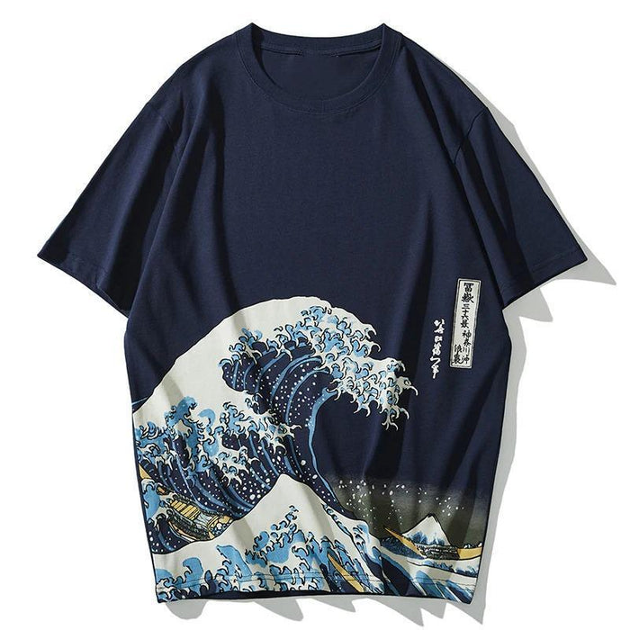 Navy Tsunami Men's Japanese Tee