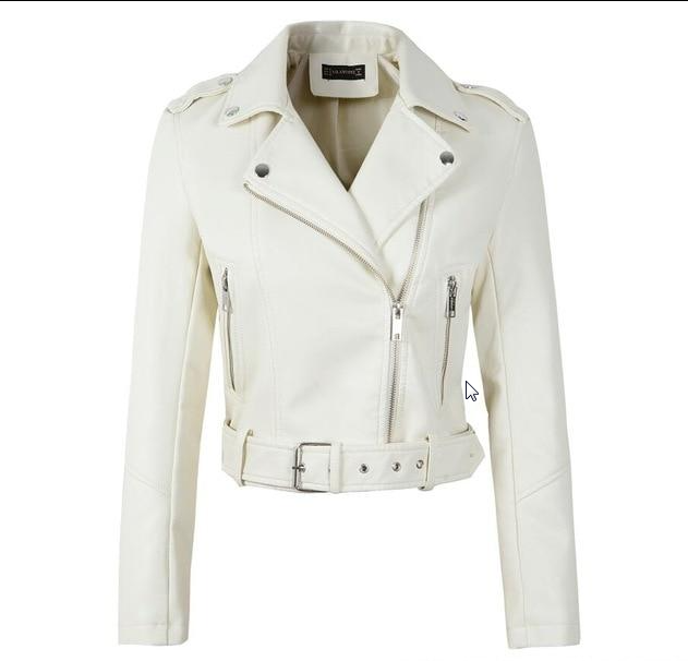 Mayhem Vegan Leather Jacket - White