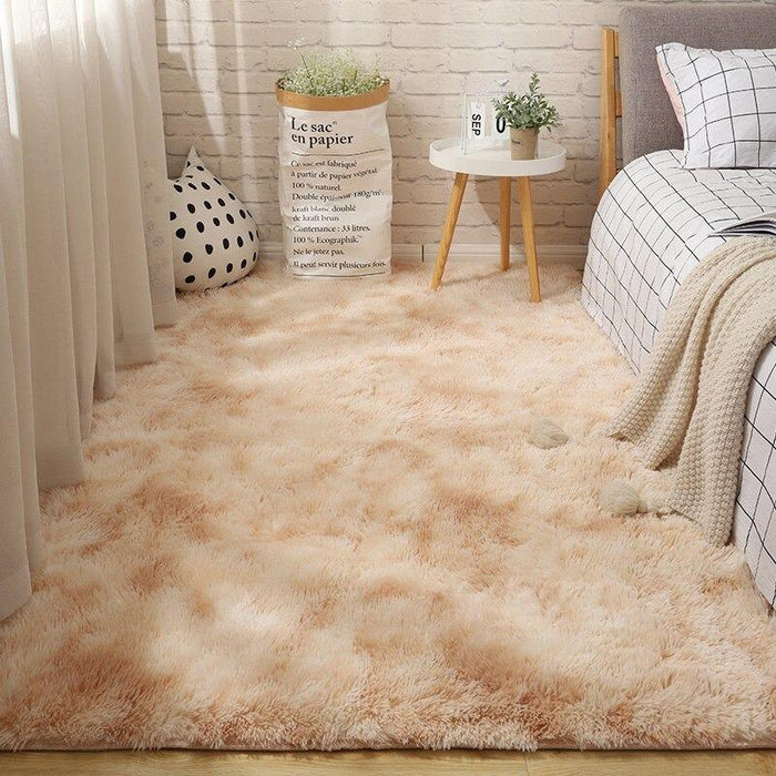 Light Brown Fluffy Area Rug