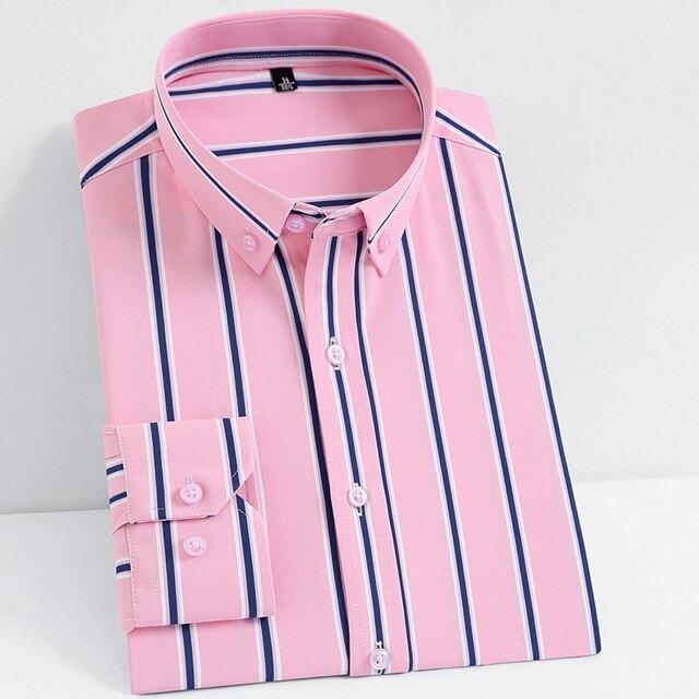 Men's Pink Striped Dress Shirt