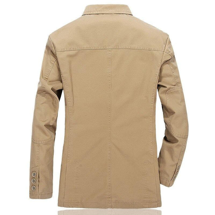 Khaki Men's Vintage Canvas Jacket