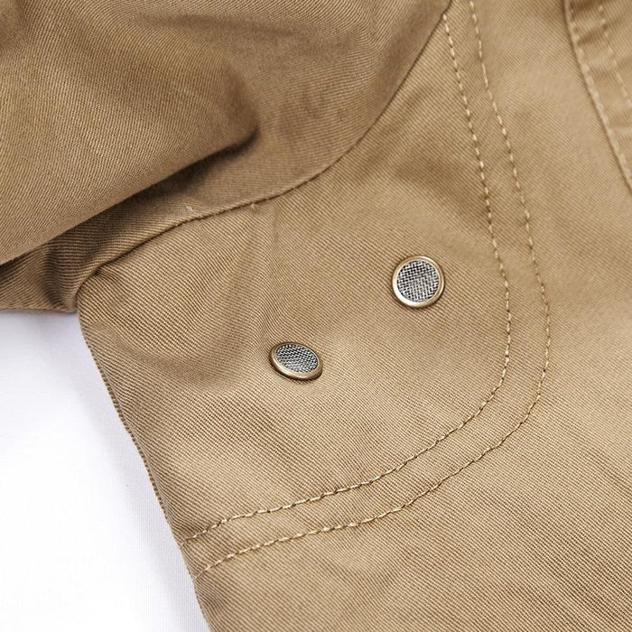 Khaki Men's Vintage Canvas Jacket