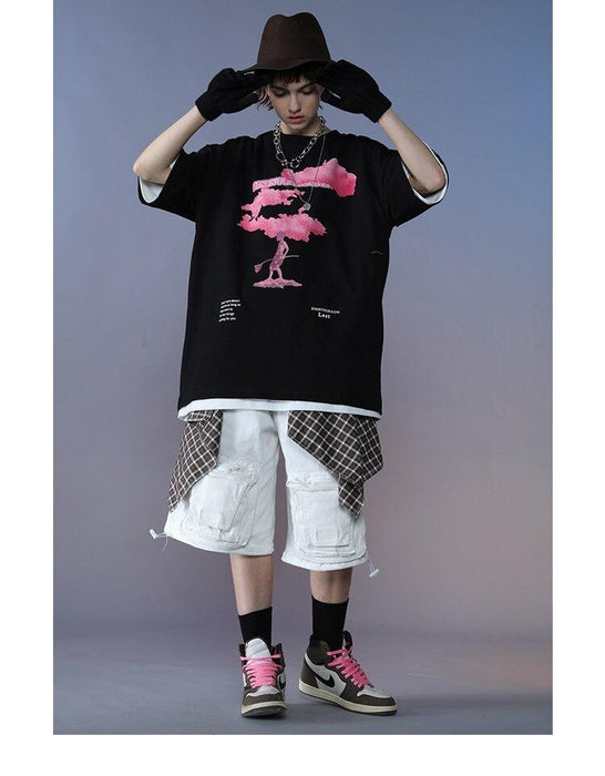 Black Pink Smoke Men's Vintage Tee