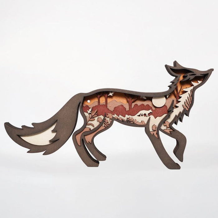 Running Fox Carving Handcraft Gift