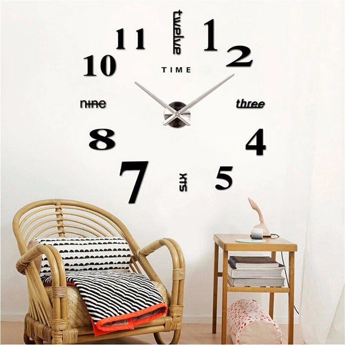 Black Decal DIY Wall Clock