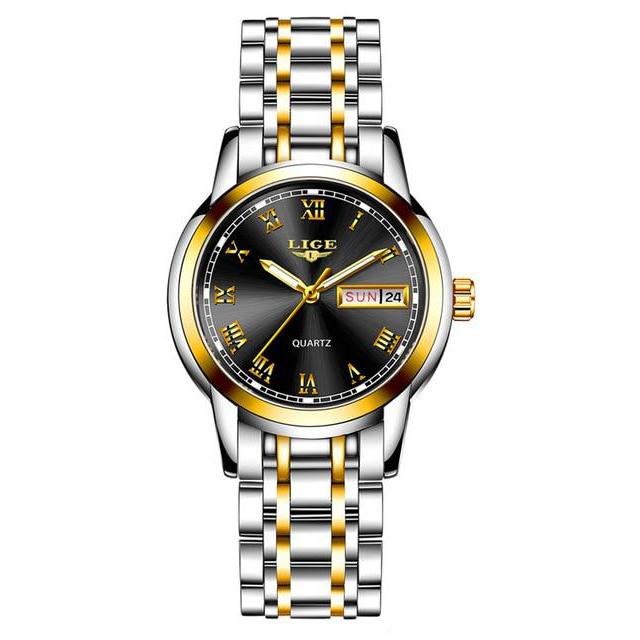 Caroline Watch - Gold Black