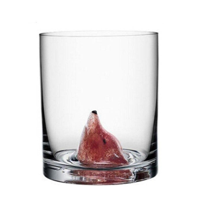 400 ML Fox Swimming Whiskey Glass