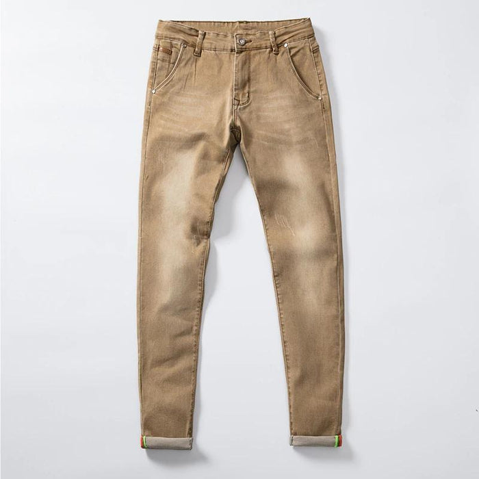Men's Khaki Skinny Jeans