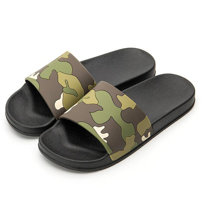 Men's Green Camouflage Peak Slipper