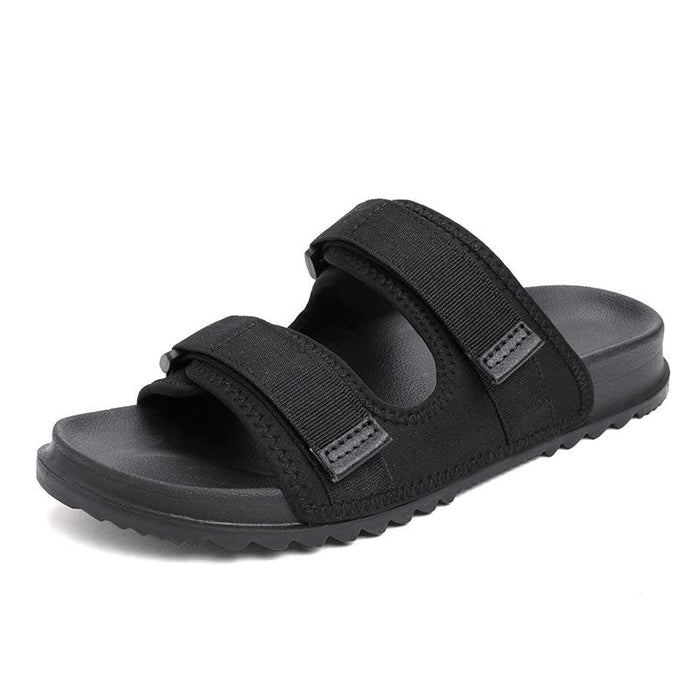 Men's Black Double Strap Street Sandal