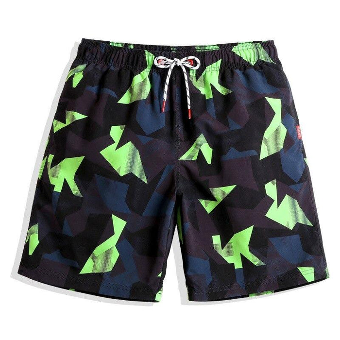 Men's Geometric Foliage Swimming Bottoms