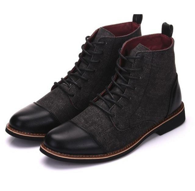 Men's Black Canvas Casual Boot