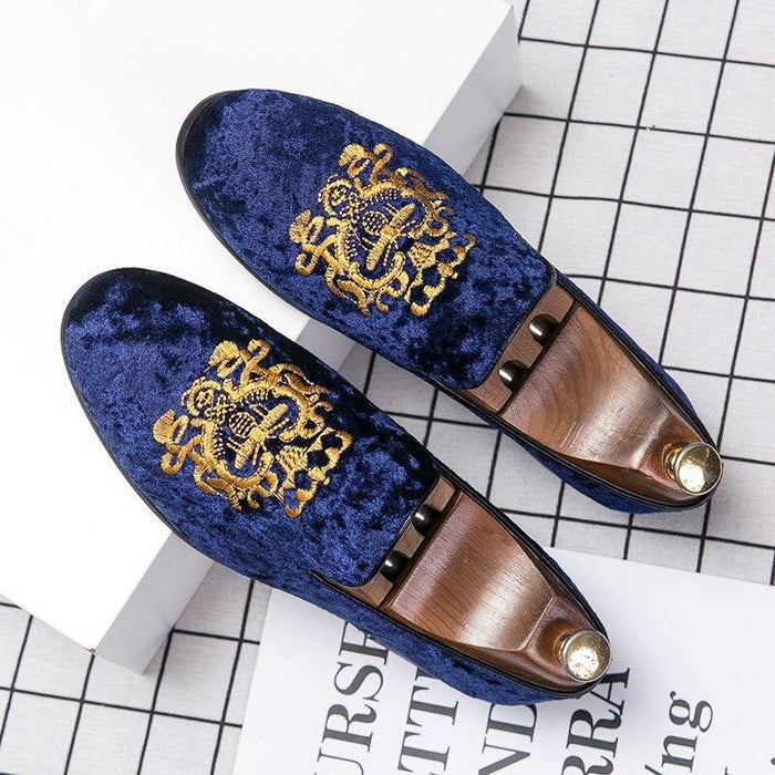 Men's Navy Ornamental Loafer