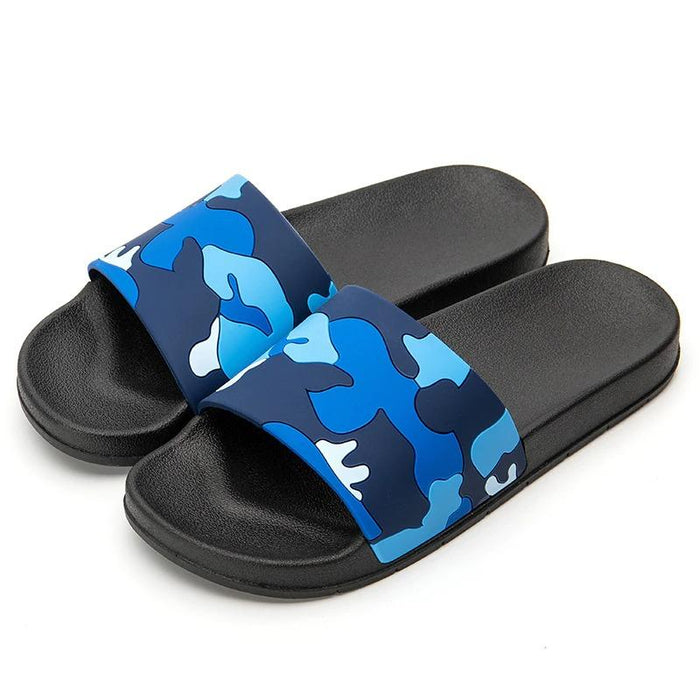 Men's Blue Camouflage Peak Slipper