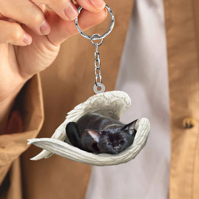 Sleeping Angel Acrylic Keychain Bombay Cat