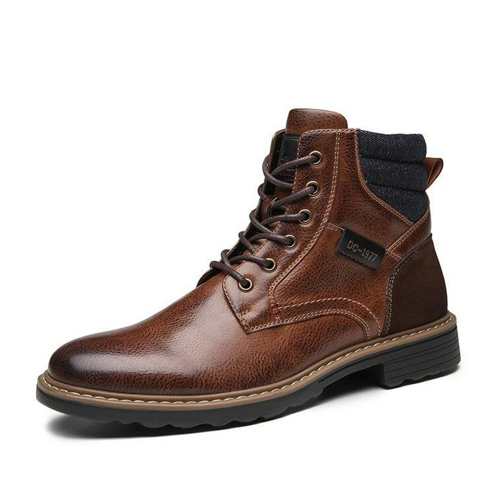 Men's Brown Leather Compact Boot