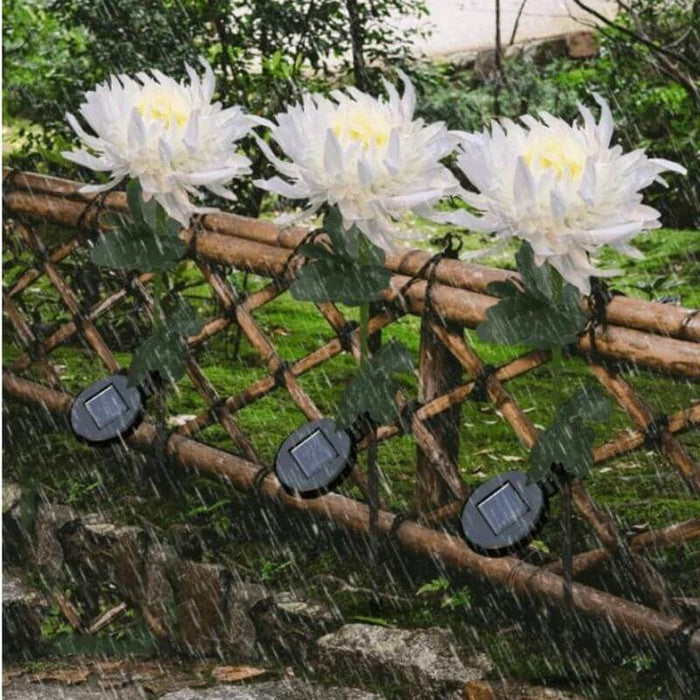 30" Chrysanthemum Solar Garden Stake LED