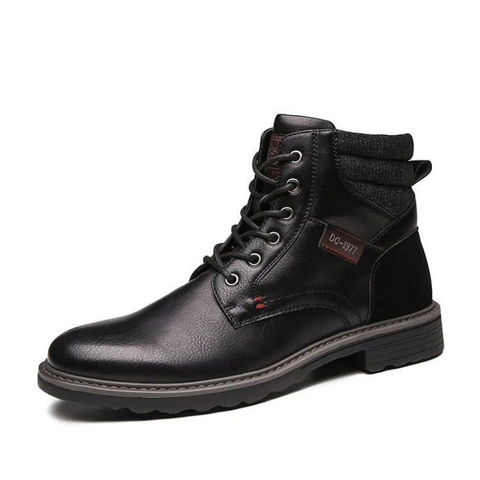 Men's Black Leather Compact Boot