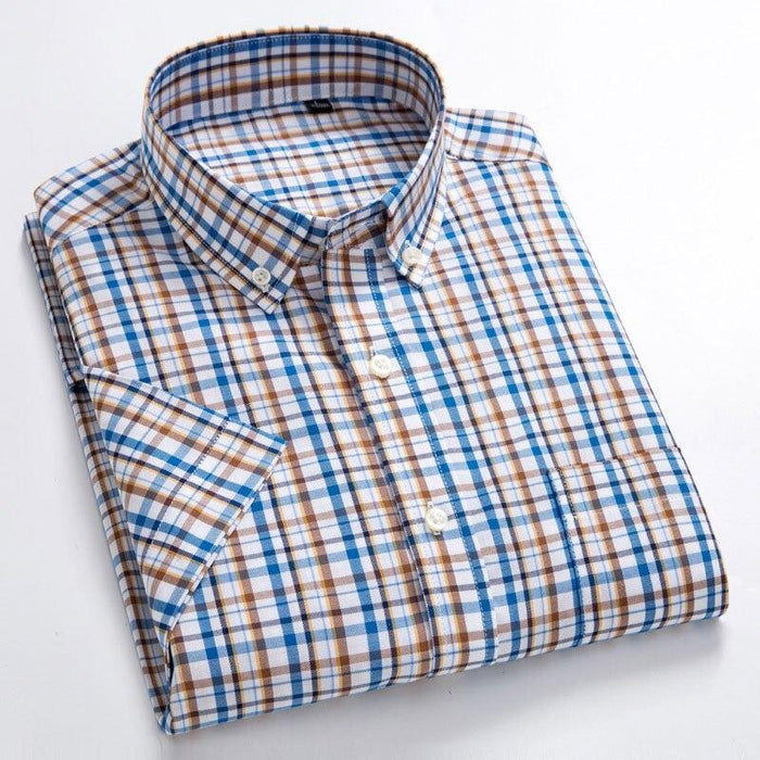 Men's Orange Blue Adrian Dress Shirt