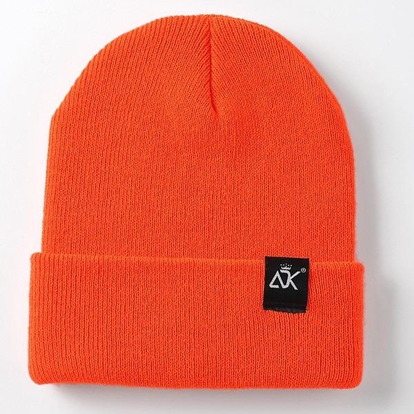 Orange Canvas Beanie