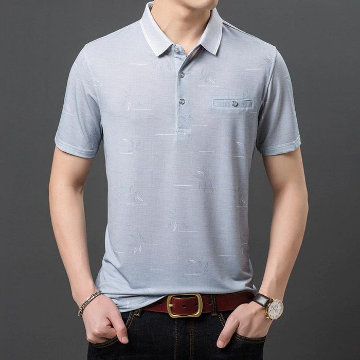 Davis Light Grey Men's Performance Polo