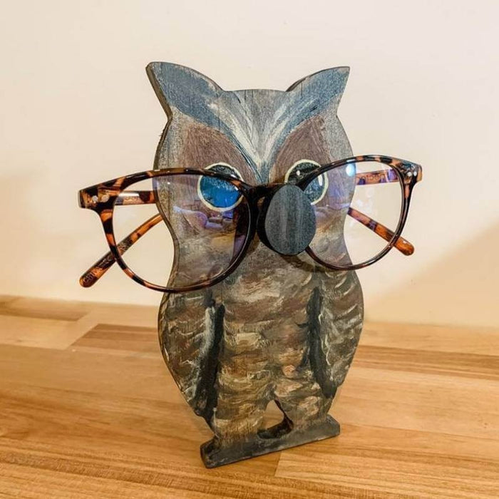 Handmade Glasses Stand Owl