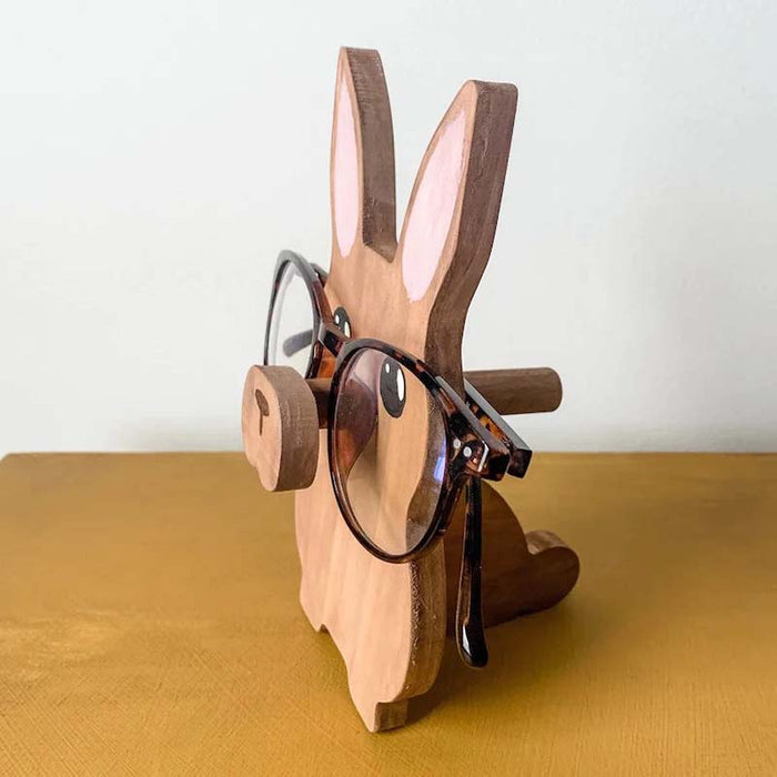 Handmade Glasses Stand Lovely Rabbit