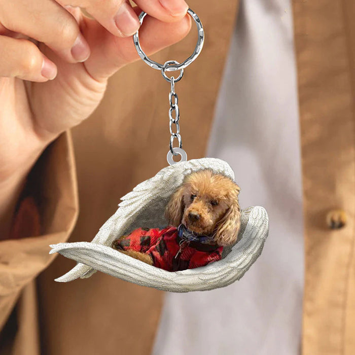 Sleeping Angel Acrylic Keychain Poodle02