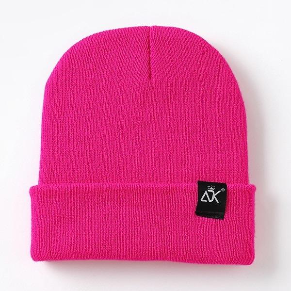 Hot Pink Canvas Beanie