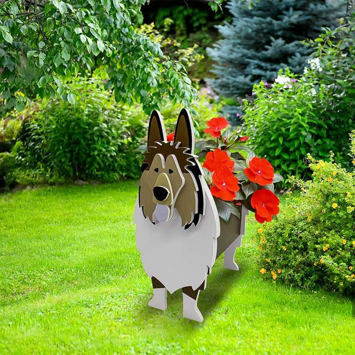 Rough Collie Planter AP097