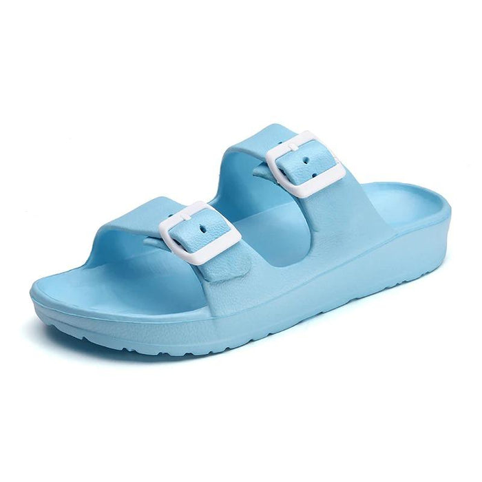 Men's Light Blue Double Strap Casual Sandal