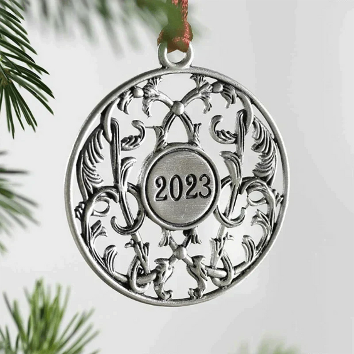 Solid Pewter Christmas Tree Ornament
