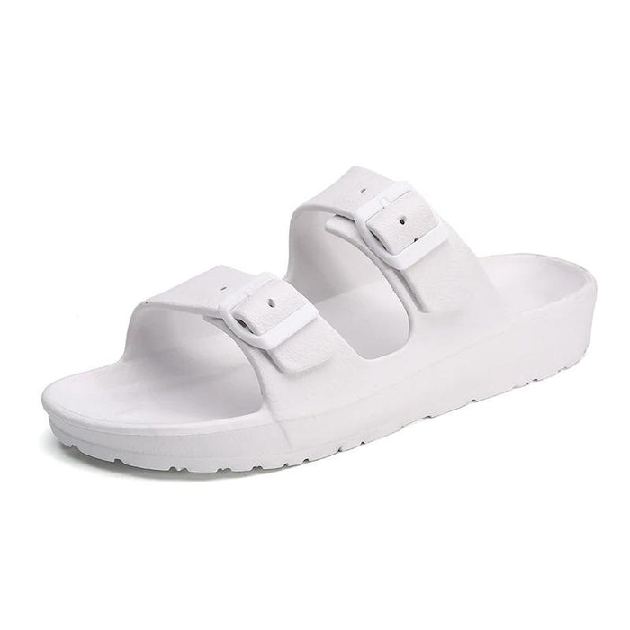 Men's White Double Strap Casual Sandal