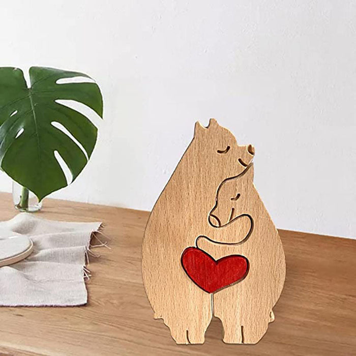 Bear Family Handmade Wooden 3D Puzzle