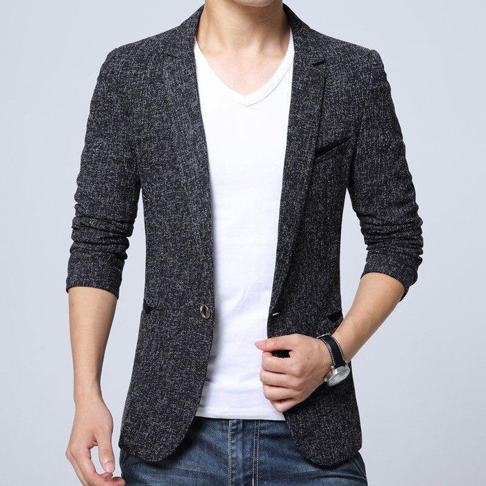 Men's Dark Grey Smart Blazer