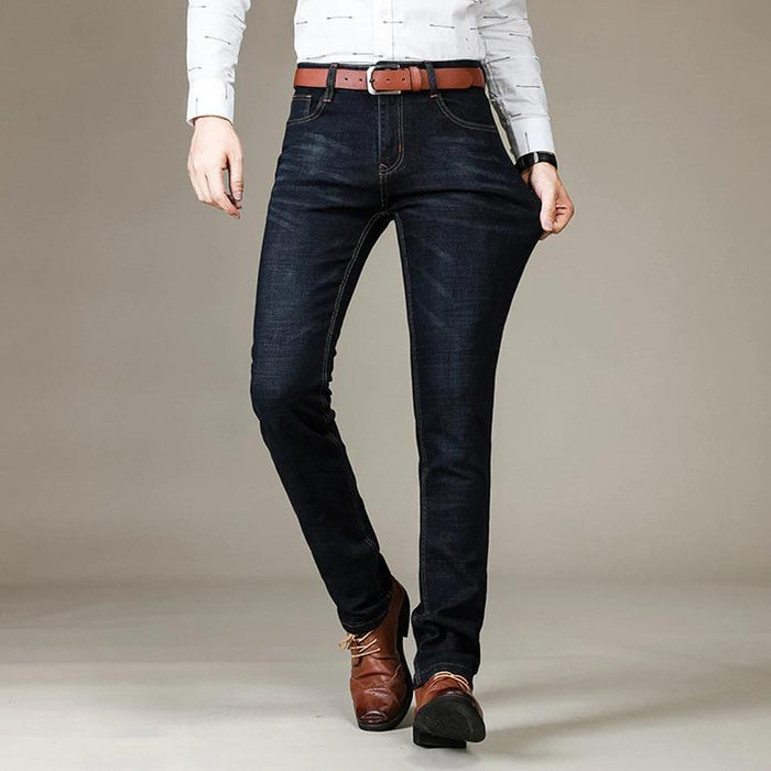 Men's Casual Dark Blue Jeans