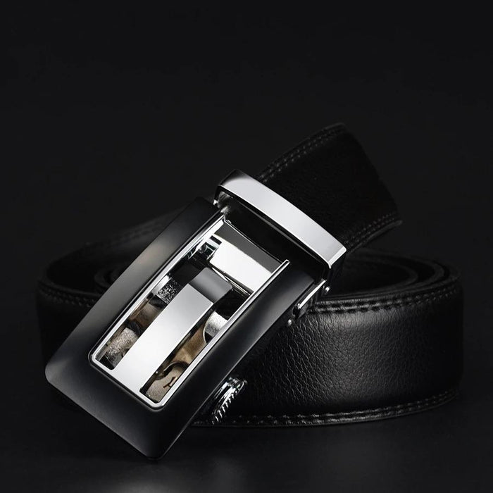 Black Leather Lyon Mission Belt