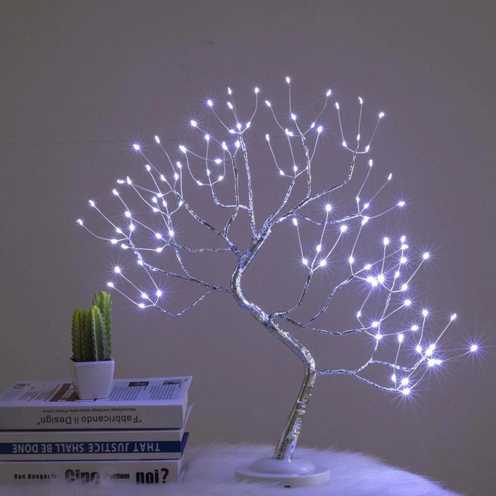 Purple Blossoms Tree Desk Lighting