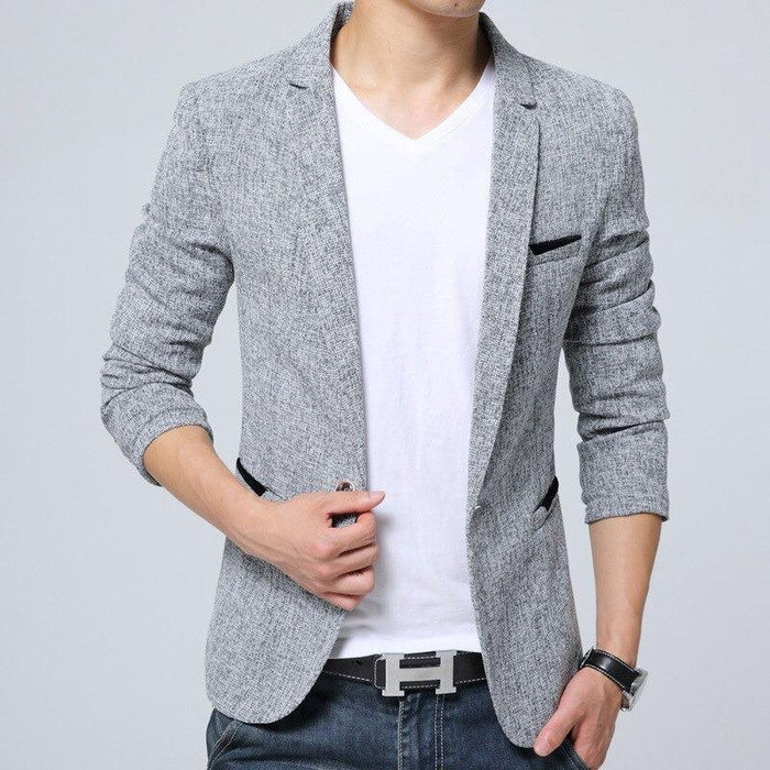 Men's Light Grey Smart Blazer