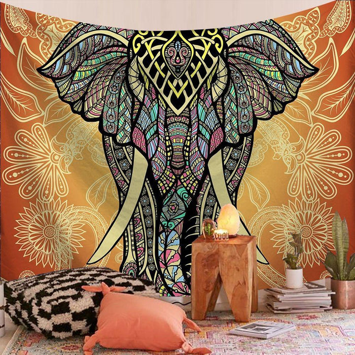 Mandala Elephant Tapestry