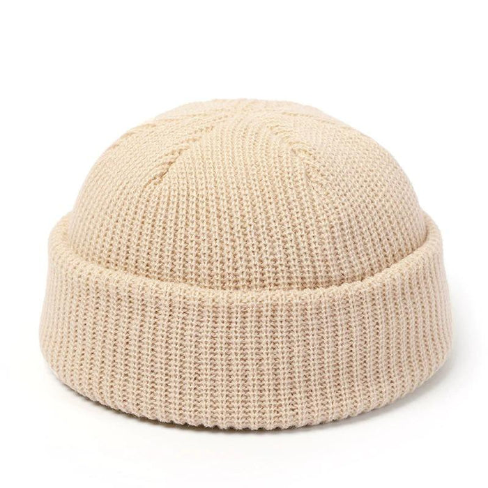 Beige Skull Beanie