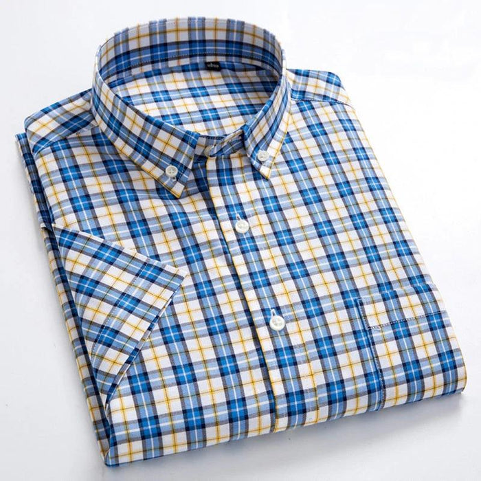 Men's Gold Blue Adrian Dress Shirt