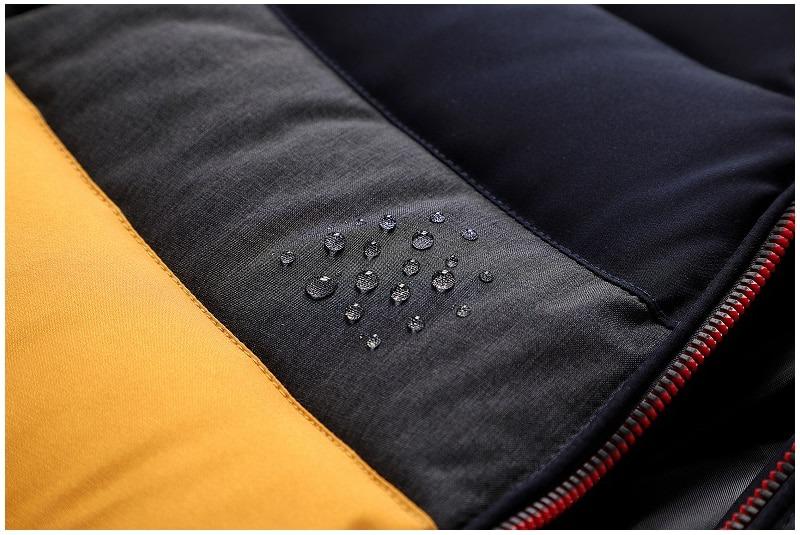 Yellow Men's Hooded Puffer Jacket