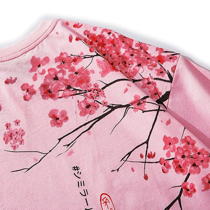 Pink Cherry Blossoms Men's Japanese Tee