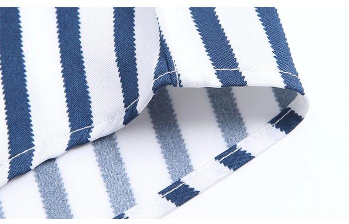 Men's White Striped Dress Shirt